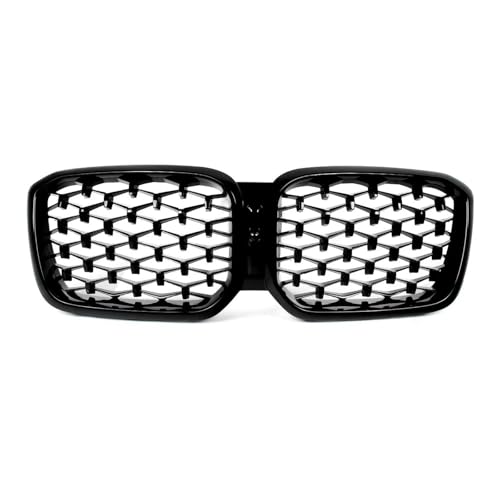 Calandre avant style diamant pour BMW X3 G01 X4 G02 LCI 2022 2023 grille noire