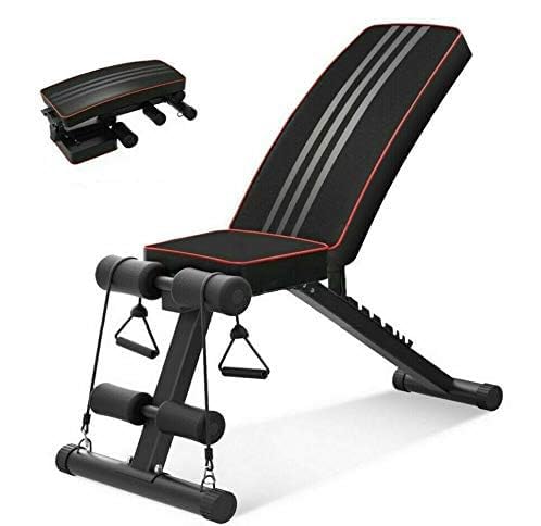 Hirix Adjustable Weight Bench, Utility Weight Benches for Full Body Workout, 7 Backrest Foldable Incline/Decline Bench Press 300 lbs for Home Gym