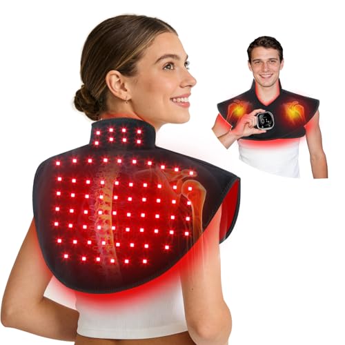 All-in-One Cordless Red Light Therapy for Neck Shoulders and Back,