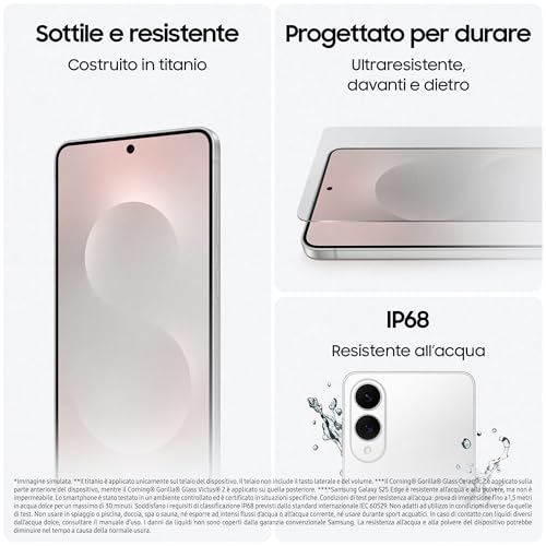 Galaxy S25 Edge, Smartphone AI, 3 anni di Garanzia del produttore, Display 6.7'' QHD+ Dynamic AMOLED 2X, Fotocamera 200MP, RAM 12GB, 512GB, 3.900 mAh, Titanium Jetblack [Versione italiana] - Smartphone - Immagine 5