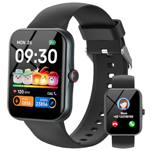 Montre Connectée Enfant 1,83" IP68, Noir