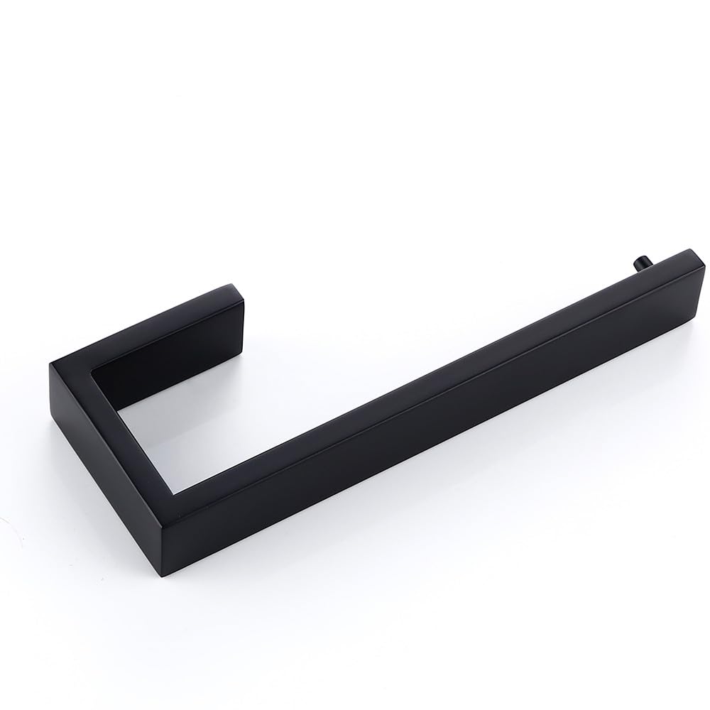 Juego de Accesorios de baño, Gancho Negro para Bata, toallero, Barra, Estante, Soporte para Papel de Seda, Soporte para Cepillo de Dientes, Accesorios de baño, Juego de 4, 60 cm de Alto
