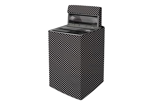 Image of The Furnishing Tree PVC Washing Machine Cover Fully Automatic Suitable for Whirlpool 7.5 kg Top Load 360 Degree Bloomwash Pro 7.5 Grey Color