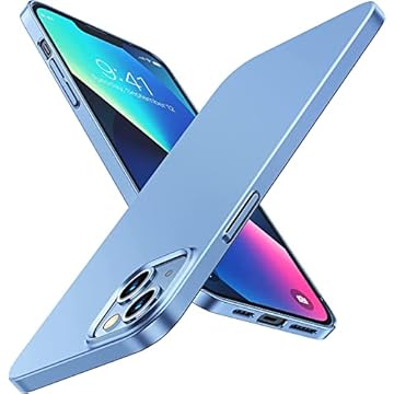 Capa Capinha Para iPhone 14 Plus Tela 6.7 Acrílica Fosca Super Slim Case Premium Top (Azul)