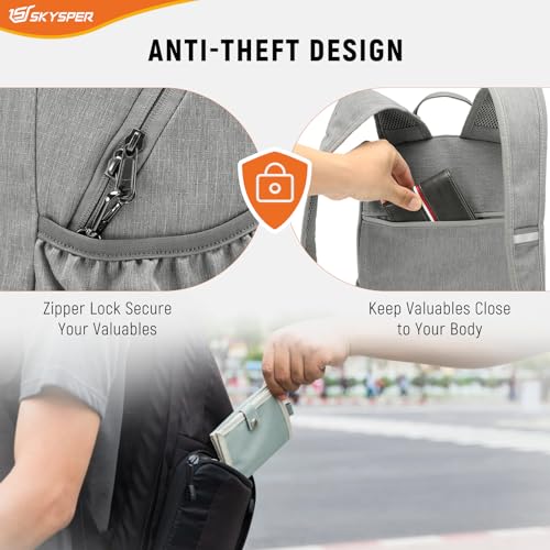 Image of SKYSPER Anti Theft Hiking Backpack, 20L RFID Packable Travel Daypack, Lightweight Foldable Back Pack for Walking Daytrip