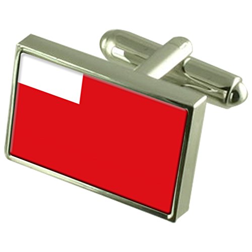 Gemelos bandera de Abu Dhabi plata fina un regalo institucional perfecto para coleccionistas