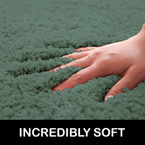 Image of Flooring India Co Newman Rectangular Carpet 2500 GSM Super Soft Anti Skid Area Rugs for Home Decor, Bedroom (4x6 Feet, Seige), Green