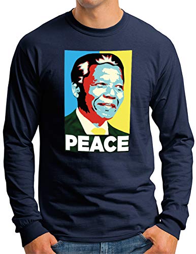 T-shirt manches longues homme Mandela-Peace idéal pour vos sorties