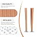 Ziosxin 100 Pcs Smokeless Cherry Wood Candle Wicks, Long Lasting Flame, Easily Burn, Candle Cores with Stand and Glue Dot, Warning Label for DIY Candle Making