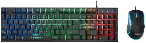 Everest KM-198 Luminax Gökkuşağı Aydınlatmalı Q Gaming Oyuncu Klavye + Mouse Set - Görsel 1