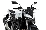 Puig 22381J New Generation Sport; cúpula deportiva aerodinámica; fabricada en PMMA de alta resistencia; incluye soportes metálicos y homologación TÜV, Negro Mate