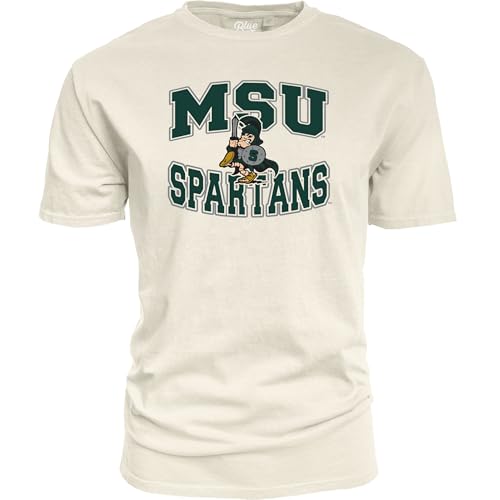 Michigan State Spartans NCAA Officially Licensed T-Shirt Ringspun Vintage Vault Ivory, Large