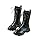 Girls Lace Up Riding Boots Mid Calf Combat Boot PU Leather Side Zipper Punk Goth Boot 4-11 Years