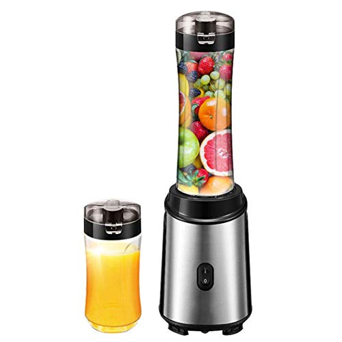 Mixer Smoothie Maker, Standmixer, 250 Watt Mini Smoothie Mixer, Multifunktion Smoothiemaker mit 2 Sport-Flasche BPA frei Tritan,300/600ml für