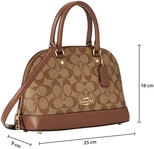 Coach Handbag F27583 Signature Handbag Khaki/Saddle [Parallel
