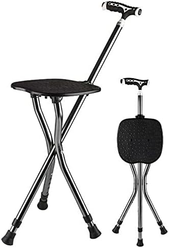 Canes, Walking Sticks, Alumiwalking Stick Chair with Led Lights, Adjustable Folding Walking Stick Seat, Teles3 Legs, Outdoor Travel, Walking Sticks for The Elderly
