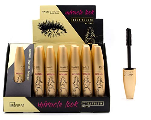 IDC COLOR Magic Studio Extra Volume, Máscara (Negro) - 12 de 7 ml. (Total 84 ml.)