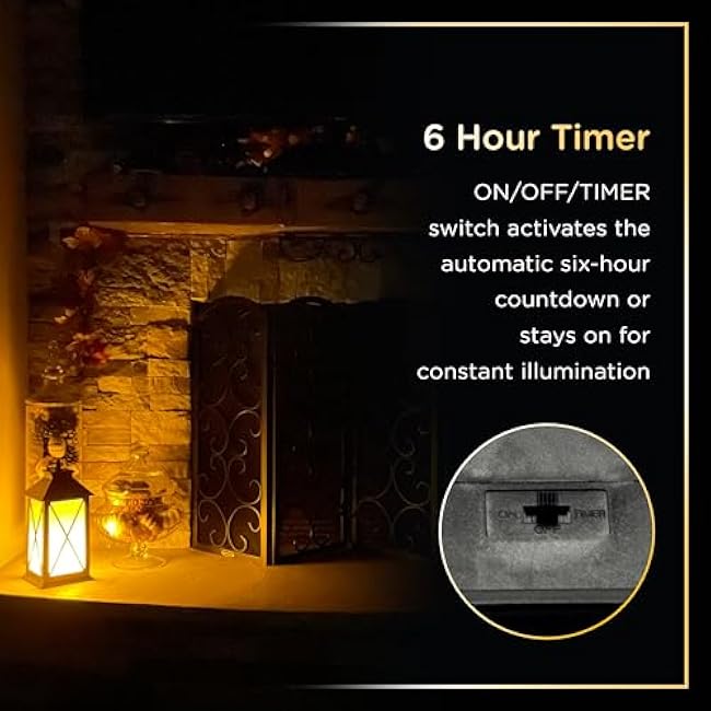 Enbrighten Basics Flameless Candle LED Lantern, Battery Operated, Warm Color, with Timer, Great for Indoor d¨¦cor, Bedroom, Kitchen, Living Room 76653