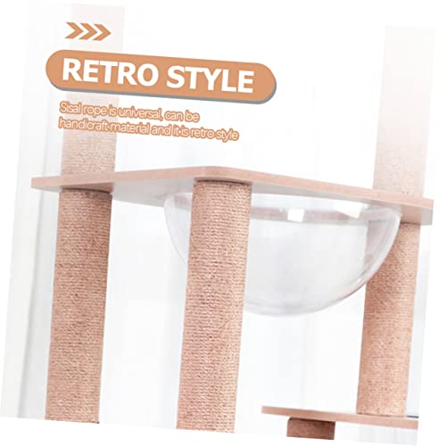 DOITOOL 3 Pecas Corda de cânhamo para animais de estimação arranhador brinquedo de gato corda de sis