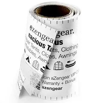 aZengear Clear Tenacious Waterproof Tape, Patch Repair Kit for Tents, Air Mattress Beds, Inflatables, Fix Rips in PVC Awnings, RV, Bouncy Castle, Shoes, Down Jackets