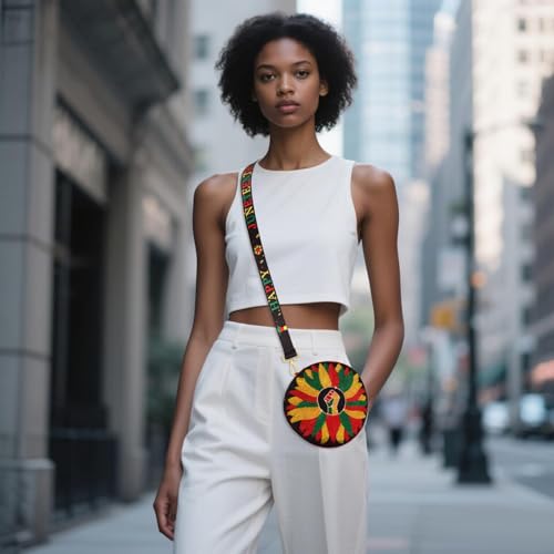 Image of Juneteenth Purse for Women Beaded Afro Freedom Crossbody Purse Shoulder Bag Black History Month African Outfit Gift