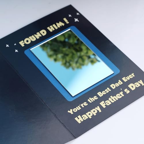 Image of Oye Happy - Magic Mirror Card for Dad - Father's Day Greeting Card with Mirror Surprise | Best Dad Ever Gift Card