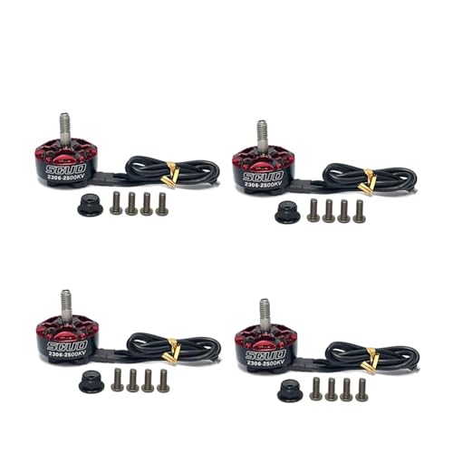 YSIDO SCUD 2207 1850KV 2550KV 2306 1750KV 2500KV 3-6S �u���V���X���[�^�[�ƌ݊����}�[�N 4 FPV ���[�V���O�t���[�X�^�C�� 5in 6in �h���[���ƌ݊������� (Color : 4Pcs 2306 