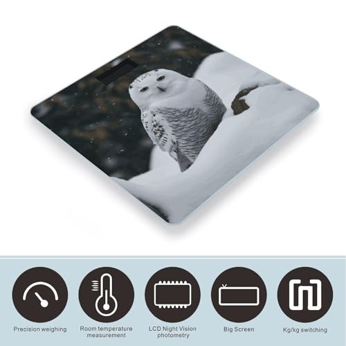 Báscula digital inteligente para baño con pantalla grande miniatura 3