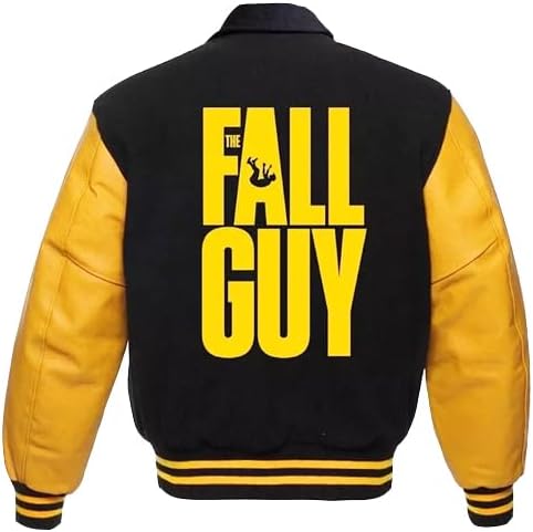The Mens Fall Ryan Yellow Guy Gosling Varsity Colt Wool Seavers Leather Bomber Jacket