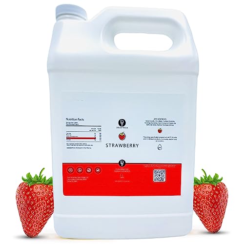 Dolce Flav Strawberry Flavoring Oil for Desserts, Restaurant Size, 1 Gallon