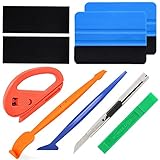 YAZZT Vinyl Wrap Contact Paper Tools Kit, Magnet Stick Squeegee Blue Edge Trimmer Felt Squeegee...