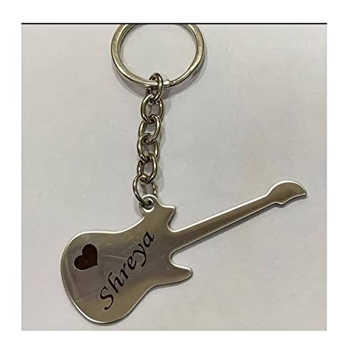 guitar keychain with name editor