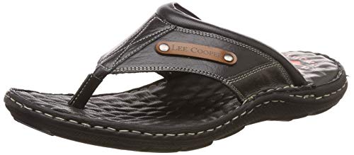 Lee Cooper Mens Black Leather Flip Flops Thong Sandals_Black_40 (B07JM45NGM) Amazon Price History, Amazon Price Tracker