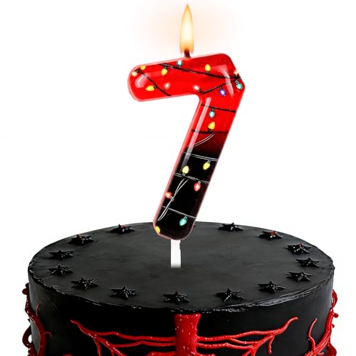 Stranger Theme Birthday Candle Birthday Party Decoration Candle Things Party Decorations 7th Birthday Decorations 7 Party Supplies Number Party Decor Gifts