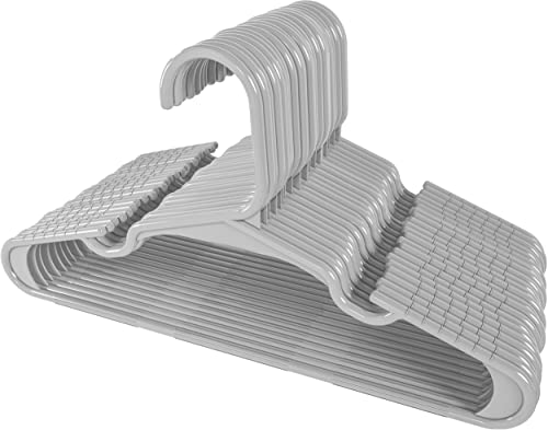 Utopia Home 40er Pack Kinderkleiderbügel 29.2 cm, Kunststoff, Grau – Ansicht 4