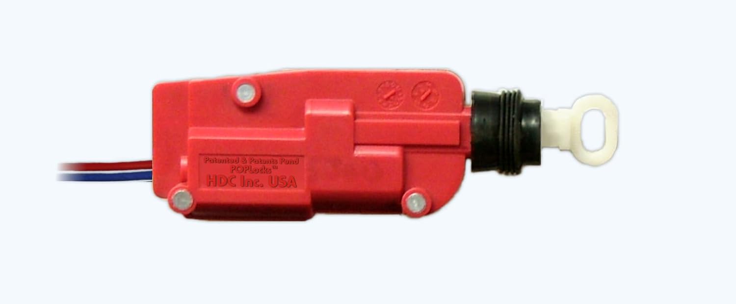 P.O.P. LOCKS RA 12V Red Flat Actuator for Power Locking Applications
