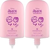 essence Crema de manos Alicia en el País de las Maravillas de Disney, hidratar/humectar, suavizar, cuidado, translúcido (50ml) (Paquete de 2)