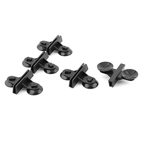 Ruilogod 観賞魚用水槽吸盤マウントガラスカバー仕切りホルダークリップ 5個