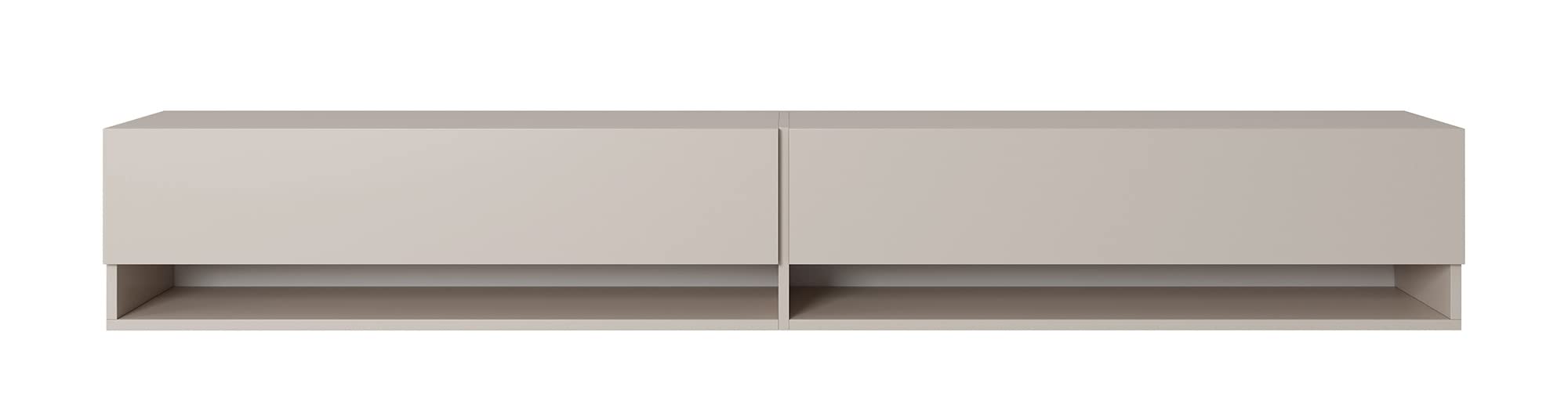 Selsey TV Schrank Board Sideboard Fernsehtisch Fernsehschrank 200 cm Hängend Graubeige Mirrgo