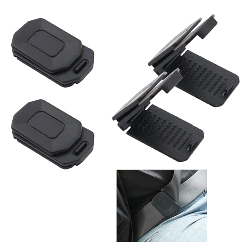 Honkdtyun Seat Belt Comfort Clips Shoulder & Neck Relief Adjuster Reduces Rubbing and Pressure Black 4 Pack