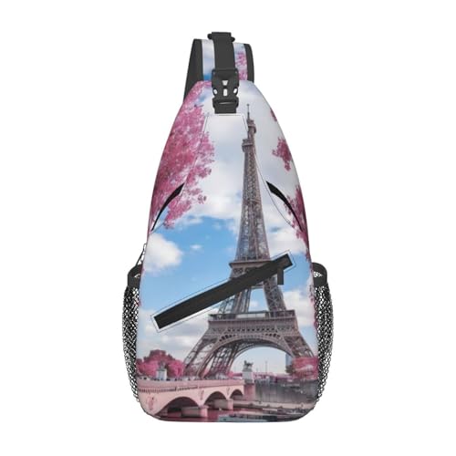 Sac à bandoulière homme motif Tour Eiffel Paris pour voyage et sport plein air