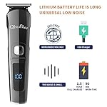 QBZDOUA Mens Hair Clipper Beard Trimmer Cordless Mens Grooming Kit Trimmer for Beard Head Face and Body Waterproof IPX7…