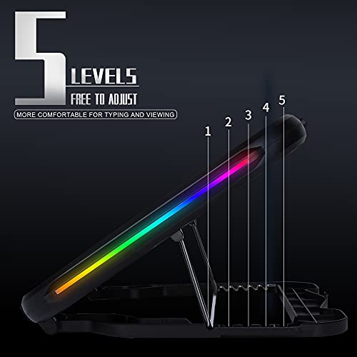 SOUNDANCE-Laptop-Cooling-Pad-Laptop-Cooler-with-6-Fans-Prevent-Overheating-Adjustable-Height-with-RGB-Lights-Phone-Holder-Dual-USB-Ports-Low-Noise-Suit-for-All-Gaming-Laptop-Computer-Up-to-17