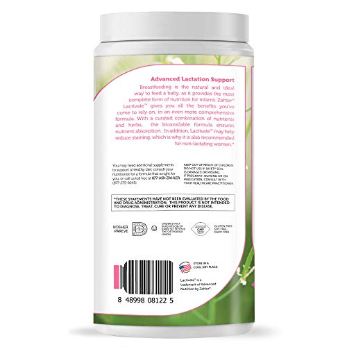 Zahler Lactivate, Advanced Lactation Support Supplement, Certified Kosher, 300 Tabs #TOP2