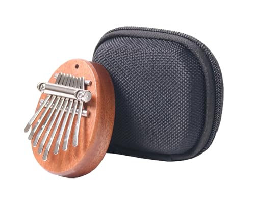 inDomit Kalimba Thumb Piano 8 Keys with Hard Protective Travel Case (Water Droplet shape）