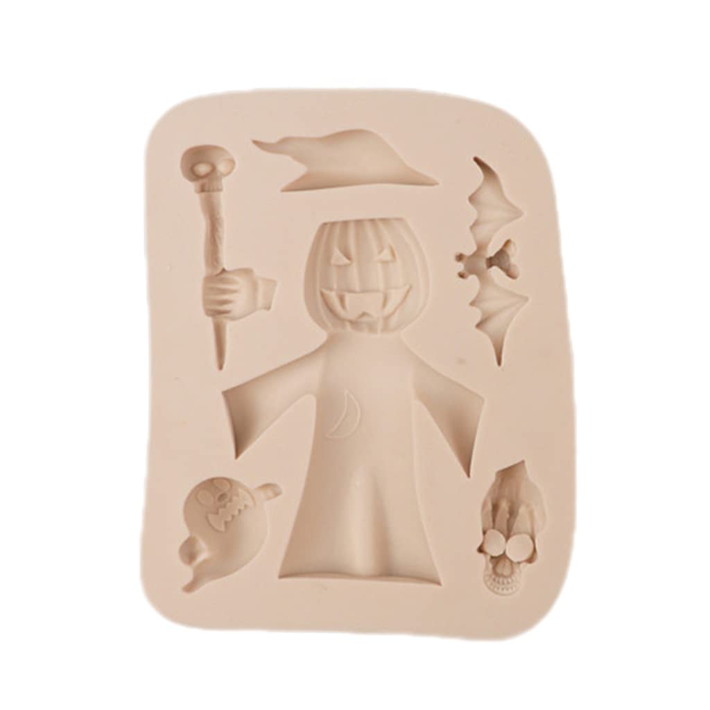 Tsophreniq Silicone Fondant Molds Halloween Modeling Halloween Festival Baking Utensils 7 Styles Silicone Cake Molds Shapes for Baking