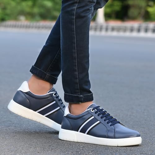 Image of Centrino Casual Shoe for Men | Comfortable Cushioned Insole | Stylish Sneakers | Stylish Lace-Up Side Stripes Design | Lightweight & Breathable |Elegant Casual Outfits |Sneakers for Boys & Men (9711)