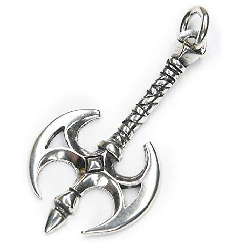 Drachensilber Axe Jewellery Silver Pendant Double Axe 925 Sterling Silver Length with Eyelet: 5 cm Battle Axe Women Men Cover