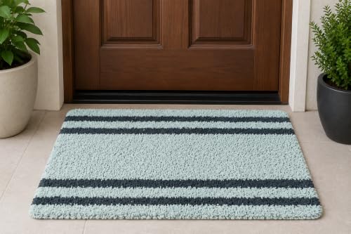 BENAVJI Microfiber Door Mat 40 x 60 CM | Super Absorbent Anti-Skid Entrance Mat Floor Rug for Home Entrance, Main Door, Bathroom, Kitchen, Living Room & Indoor Outdoor Use | Blue Grey | Pack of 1 Deal