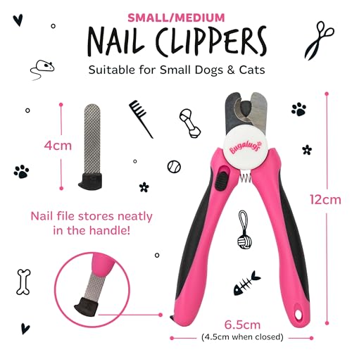 BUGALUGS Dog nails clippers & Cat Nail Clippers - Nail Trimmer with Safety Guard & Dog Nail File. Suitable for Pets, Dogs, Puppy, Cats, Kitten Nails & Claws. Pet Grooming Supplies (Small to Medium) - Image 6